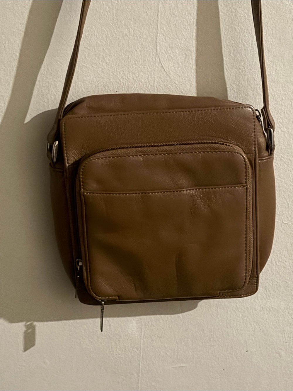 Brown Leather Crossbody Bag for Men